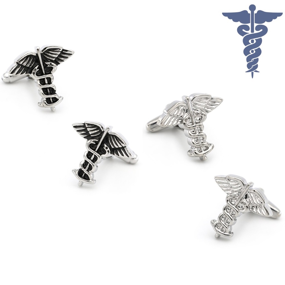 Doctors Medical Caduceus Symbol Cufflinks